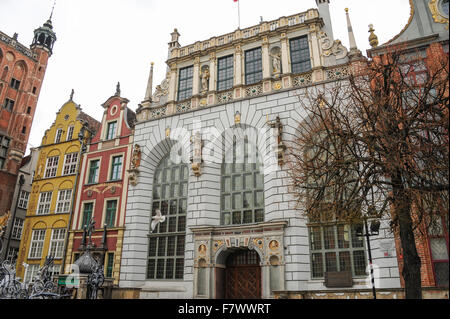 Artus Court in Długi Targ, Gdansk, Polonia Foto Stock