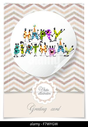 Biglietto di Auguri Design, template Illustrazione Vettoriale