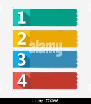 Banner numerato Illustrazione Vettoriale