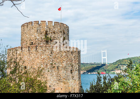 Rumeli Hisari (fortezza europea), Istanbul, Turchia Foto Stock