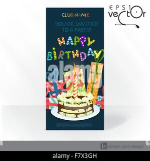 Invito alla festa design della scheda Modello, Illustrazione Vettoriale