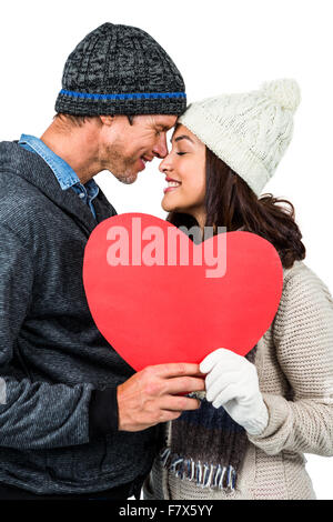 Festive giovane in abbigliamento invernale Foto Stock