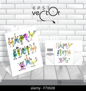 Biglietto di Auguri Design, template Illustrazione Vettoriale