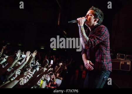 Milano Italia. Il 28 marzo 2012. La Canadian pop punk band Simple Plan suona dal vivo sul palco del music club Alcatraz Foto Stock