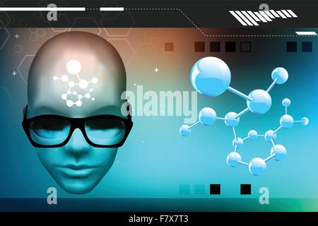 La scienza, molecola Illustrazione Vettoriale
