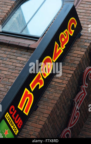 Ingresso al Cavern Club in Matthew Street, Liverpool. Foto Stock