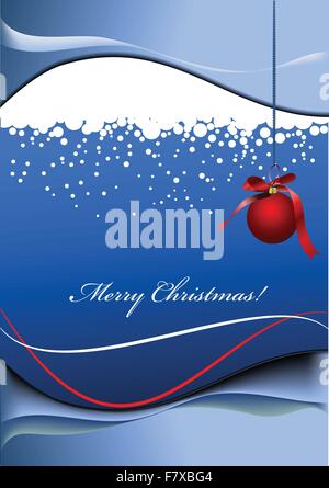 Biglietto di auguri di Buon Natale o Felice Anno Nuovo. Vector illu Illustrazione Vettoriale