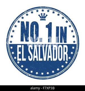 Il numero uno in El Salvador timbro Illustrazione Vettoriale