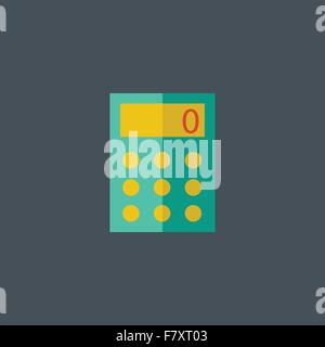 Calcolatrice Icona piatta Illustrazione Vettoriale