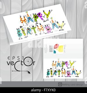 Biglietto di Auguri Design, template Illustrazione Vettoriale