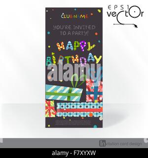 Invito alla festa design della scheda Modello, Illustrazione Vettoriale