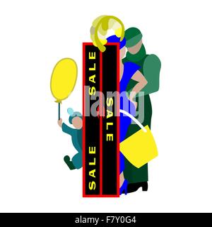 Moda vendita Illustrazione Vettoriale