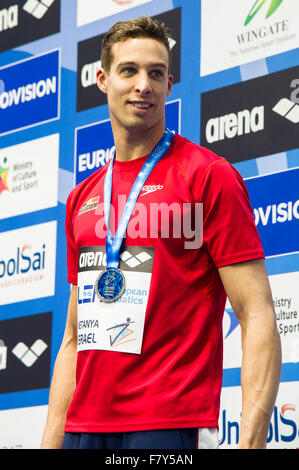 Israele. 3 dicembre, 2015. TIMMERS Pieter BEL Medaglia d Argento 200m Freestyle uomini - Insidefoto Credito: Insidefoto/Alamy Live News Foto Stock