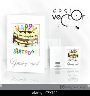 Biglietto di Auguri Design, template Illustrazione Vettoriale