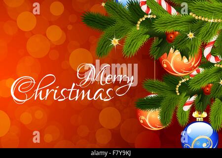 Merry Christmas Greeting Card Illustrazione Vettoriale
