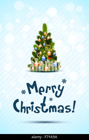 Merry Christmas Greeting Card Illustrazione Vettoriale