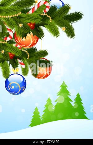 Natale biglietto di auguri Illustrazione Vettoriale