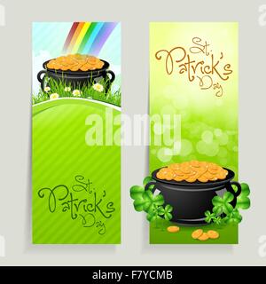 Set di San Patrizio carte giornaliere Illustrazione Vettoriale