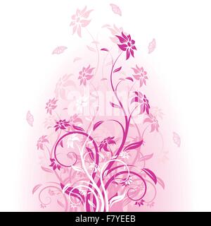 Fiori di vettore in rosa Illustrazione Vettoriale