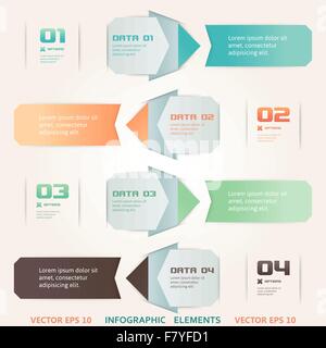 Moderno stile origami Una infografica illustrazione Illustrazione Vettoriale