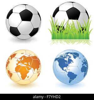 Soccer Icona a sfera Illustrazione Vettoriale