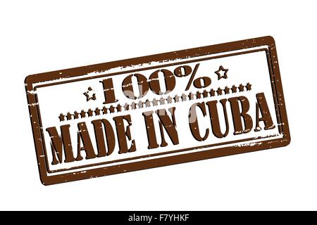 Il cento per cento made in Cuba Illustrazione Vettoriale