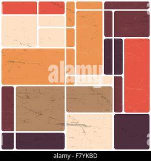 Abstract blocchi Retrò design colorato sfondo, vettore Illustrazione Vettoriale