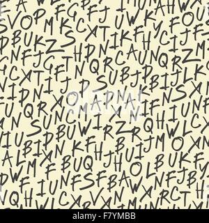 Brush script seamless pattern. Vettore Illustrazione Vettoriale