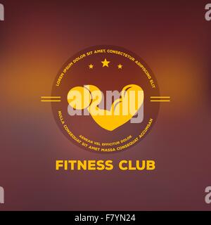 Logo per il fitness club Illustrazione Vettoriale