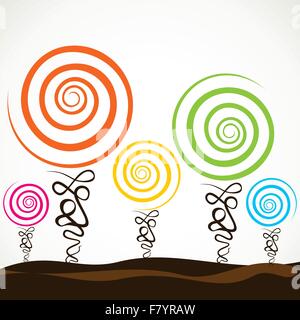 Abstract girandola colorata deisgn vettore di stock Illustrazione Vettoriale