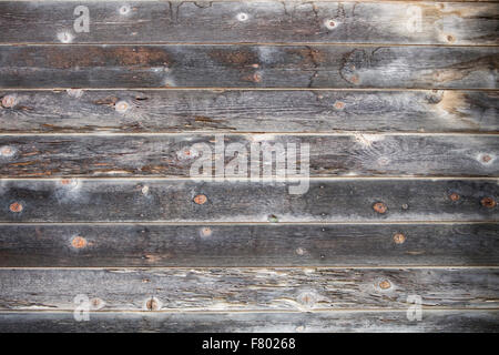 Vecchio addolorato e indossato legno sfondo a parete Foto Stock