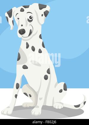 Cane dalmata cartoon illustrazione Illustrazione Vettoriale