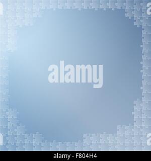 Sfondo blu con puzzle Illustrazione Vettoriale
