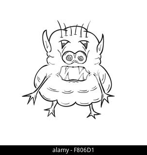 Schizzo del brutto creatura Illustrazione Vettoriale