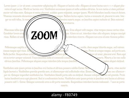 Lente di ingrandimento e zoom Illustrazione Vettoriale
