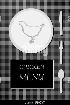 menu di pollo Illustrazione Vettoriale