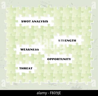 Analisi SWOT puzzle Illustrazione Vettoriale