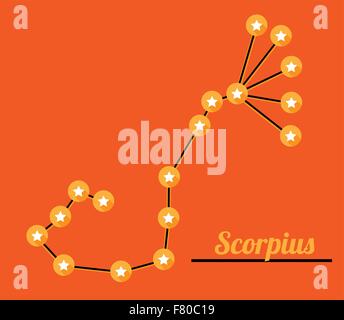 Costellazione dello Scorpione Illustrazione Vettoriale