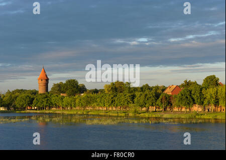 Vista sul fiume di Nogat malbork, Pomerania, Polonia Foto Stock