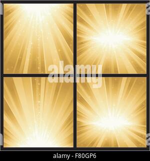 Esplosione di festa di luce e di stelle Illustrazione Vettoriale