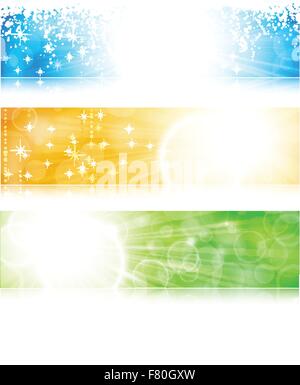 Luce di burst set banner Illustrazione Vettoriale