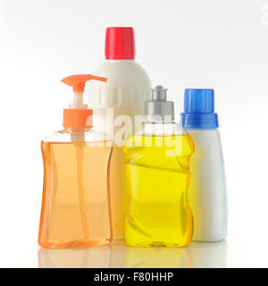 Bottiglie di pulizia Foto Stock