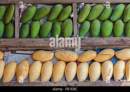 Frutti di mango, Street Market, Sekinchan, la Malaysia peninsulare. Foto Stock