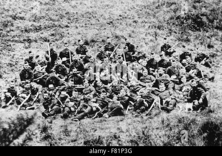 RORKE'S DRIFT 22-23 gennaio 1879. Alcuni soldati del XXIV Reggimento di piedi che ha gestito la guarnigione durante la battaglia, fotografato il 26 gennaio. Foto Stock