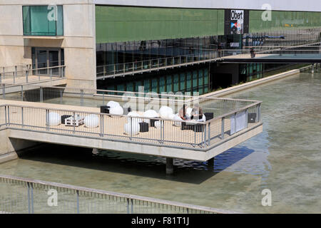 Design Museum, Plaça de les Glories, Sant Marti District, Barcellona, in Catalogna, Spagna, Europa Foto Stock