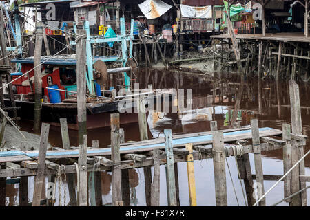 Sekinchan villaggio di pescatori, penisola della Malesia. Foto Stock