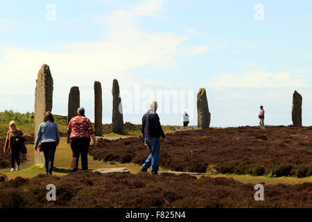 L'anello di Brodgar cerchio di pietra terraferma Isole Orcadi Scozia UK Foto Stock