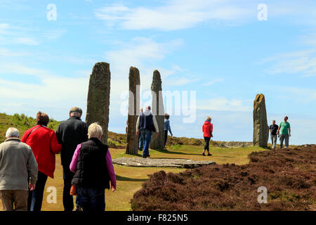 L'anello di Brodgar cerchio di pietra terraferma Isole Orcadi Scozia UK Foto Stock