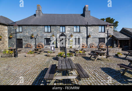 Il famoso contrabbandieri pub Jamaica Inn alta sul Bodmin Moor Foto Stock