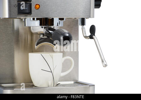 Tazza da caffè con macchina per espresso macchina Foto Stock
